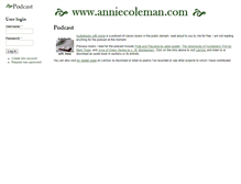 Tablet Screenshot of anniecoleman.com